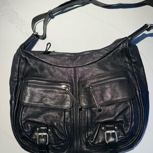 Banana Republic- Black Leather Shoulder Bag NEW